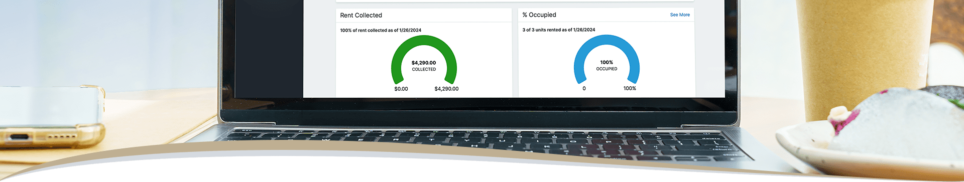Computer Screen with Account Dashboard